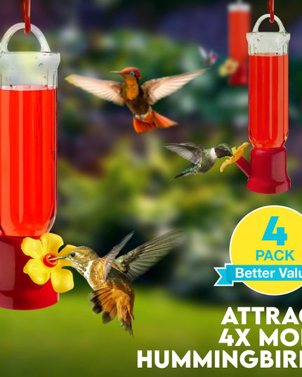 🔥Annual Offer - New Leak-Proof Design Hummingbird Feeder (4 Pack) - Libiyi