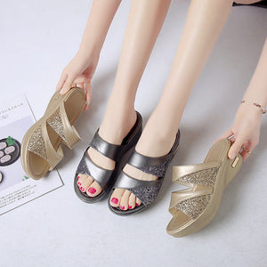 Libiyi Fashion Platform Platform Wedge Wedge Ladies Slippers - Libiyi