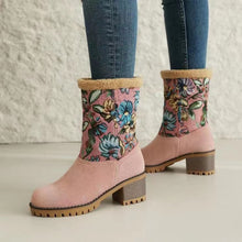 Laden Sie das Bild in den Galerie-Viewer, Women&#39;s warm thick sole high heel snow boots - Libiyi