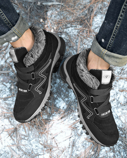 Autumn and winter non-slip warm and comfortable high-top casual cotton shoes—Unisex - Keillini