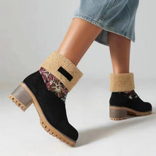 Laden Sie das Bild in den Galerie-Viewer, Women&#39;s warm thick sole high heel snow boots - Libiyi