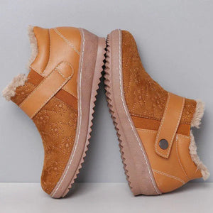 women's round toe low top color blocking cotton shoes - Keilini
