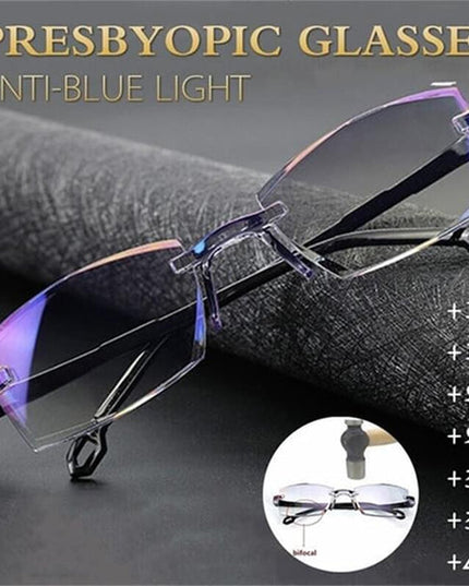 Sapphire High Hardness Anti Blue Light Intelligent Dual Focus Reading Glasses - Libiyi