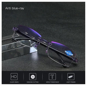 Sapphire High Hardness Anti Blue Light Intelligent Dual Focus Reading Glasses - Libiyi