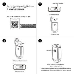 Wireless Bluetooth Mini Thermal Label Maker Printer - Keilini