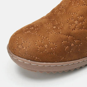 women's round toe low top color blocking cotton shoes - Keilini