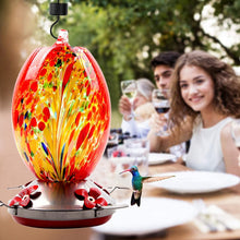 Load image into Gallery viewer, Hummingbird Feeder Hand Blown Glass