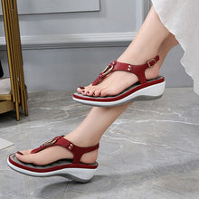Laden Sie das Bild in den Galerie-Viewer, Ladies Rubber Sole Casual Wedge Sandals - Libiyi