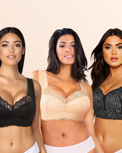 EXTRA LIFT - Ultimate Lift Stretch Full-Figure Seamless Lace Cut-Out Bra - Libiyi