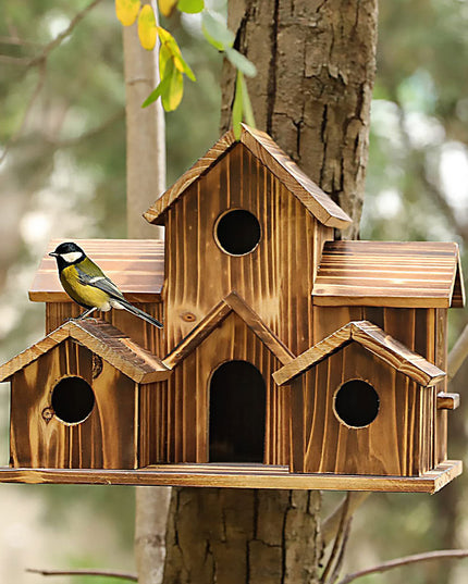 6 Hole Handmade Bird House - GIFT FOR NATURE LOVERS - Libiyi