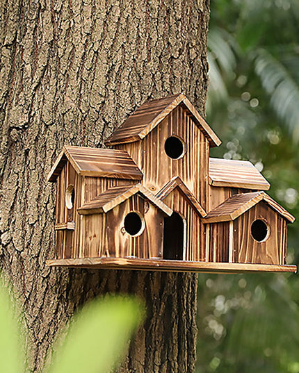6 Hole Handmade Bird House - GIFT FOR NATURE LOVERS - Libiyi