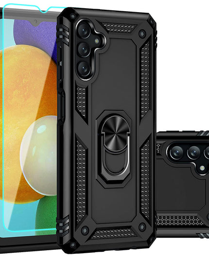 Armor Ring Bracket Phone Case For Samsung A13(5G) With 1-Pc Screen Protector-Fast Delivery - Keilini