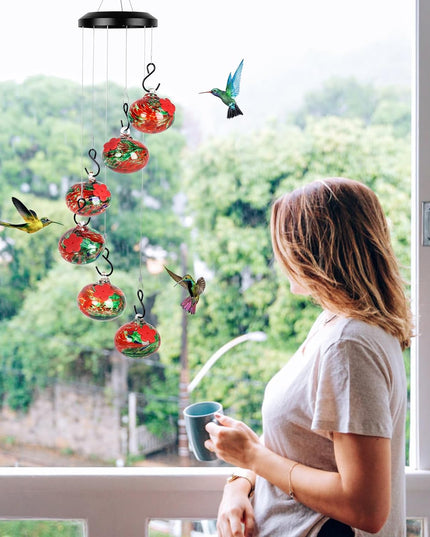 Shirem  Wind Chime Hummingbird Feeder - Libiyi