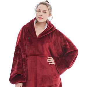 Heated Wearable Blanket Hoodie with Battery Pack - Keillini