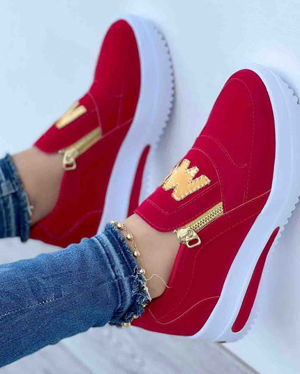 Libiyi Casual  Zipper Platform Sneakers for Women - Libiyi