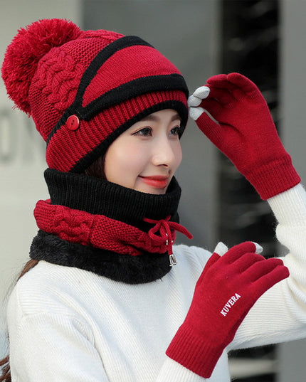 2022 New 3 in 1 Winter Beanie Set - Keillini