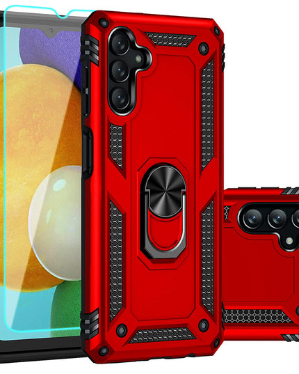 Armor Ring Bracket Phone Case For Samsung A13(5G) With 1-Pc Screen Protector-Fast Delivery - Keilini