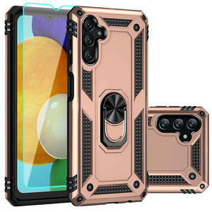 Armor Ring Bracket Phone Case For Samsung A13(5G) With 1-Pc Screen Protector-Fast Delivery - Keilini