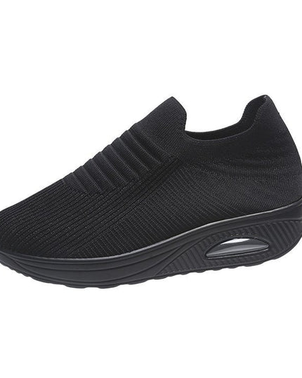 Women's low top fly woven casual sneakers - Libiyi