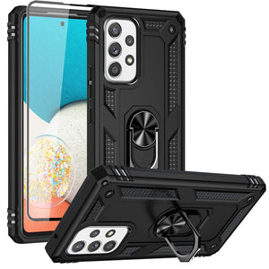 Armor Ring Bracket Phone Case For Samsung A53(5G) With 1-Pc Screen Protector-Fast Delivery - Keilini