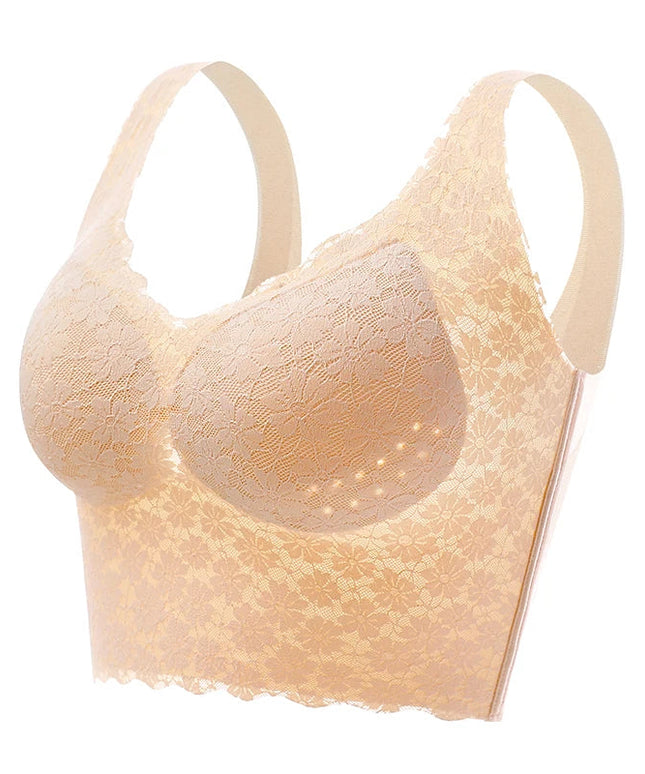 Women Seamless Lace Underwear Large Bralette Breathable Padded Wire Free Bras - Libiyi