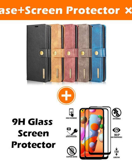 Luxury Genuine Leather Wallet Flip Case For Samsung Galaxy A Series - Libiyi