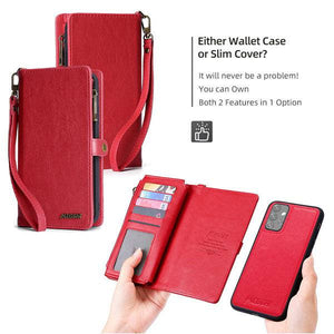 MEGSHI Magnetic 2-in-1 Detachable Leather Wallet Case For Samsung A Series - Libiyi