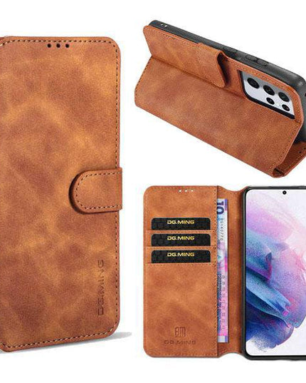 Wallet Stand PU Leather Case For Samsung Galaxy S21 Ultra(5G) - Libiyi