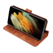 Laden Sie das Bild in den Galerie-Viewer, Wallet Stand PU Leather Case For Samsung Galaxy S21 Ultra(5G) - Libiyi