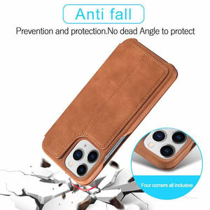 Magnetic Leather Wallet Card Slot Case for iPhone - Libiyi