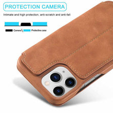 Load image into Gallery viewer, Magnetic Leather Wallet Card Slot Case for iPhone - Libiyi