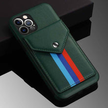 Laden Sie das Bild in den Galerie-Viewer, Lanyard Leather Wallet Card Holder Stand Phone Case For iPhone - Libiyi