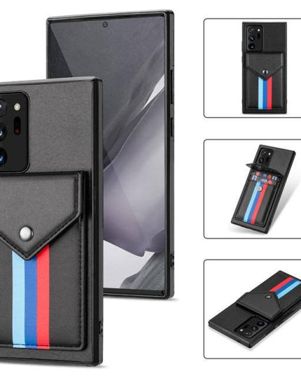 Lanyard Leather Wallet Card Holder Stand Phone Case For Samsung Galaxy - Libiyi