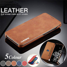 Load image into Gallery viewer, Magnetic Leather Wallet Card Slot Case for Samsung - Libiyi