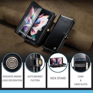 Luxury Flip Leather Card Slots Phone Case for Galaxy Z Fold 3 5G - Libiyi