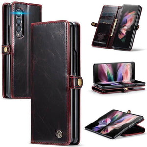 Luxury Flip Leather Card Slots Phone Case for Galaxy Z Fold 3 5G - Libiyi