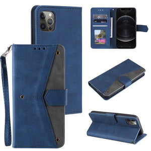 2021 Splicing Leather Retro Protective Wallet Case For iPhone - Libiyi