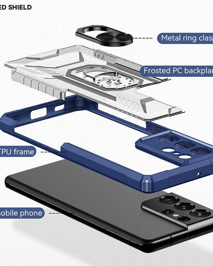 Magnetic Metal Finger Ring Holder Armor Case For Samsung - Libiyi