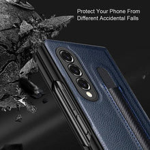 Load image into Gallery viewer, Luxury Business PU Leather Case for Samsung Galaxy Z Fold 3 5G with S Pen Holder - Libiyi