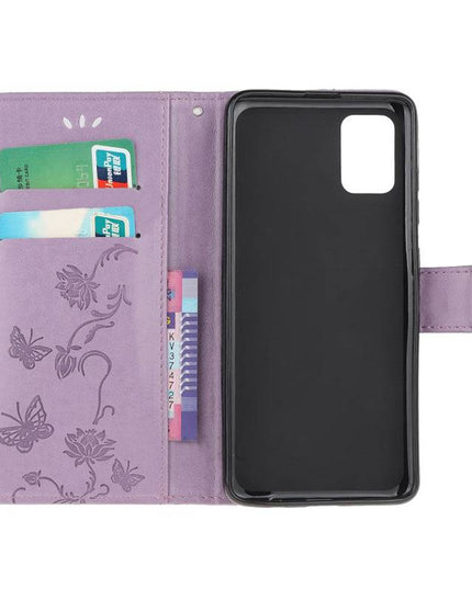 Imprint Butterfly Flower Leather Mobile Phone Case for iPhone 12Mini - Libiyi