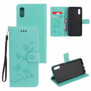 Imprint Butterfly Flower Leather Mobile Phone Case for iPhone XR - Libiyi