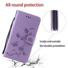 Load image into Gallery viewer, Imprint Butterfly Flower Leather Mobile Phone Case for Samsung S20 ultra - Libiyi