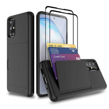 Laden Sie das Bild in den Galerie-Viewer, Armor Protective Card Holder Case for Samsung A Series With 2-Pack Screen Protectors - Libiyi