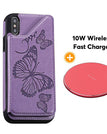 Purple / For iPhone X/XS / With Wireless Charger