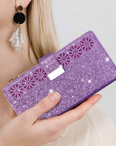 Glitter Sparkly Girly Bling Leather Flip Cover For Samsung S Series - Libiyi