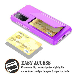 Armor Protective Card Holder Case for Samsung S20 With 2-Pack Screen Protectors - Libiyi