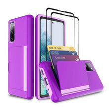 Laden Sie das Bild in den Galerie-Viewer, Armor Protective Card Holder Case for Samsung S20 FE With 2-Pack Screen Protectors - Libiyi