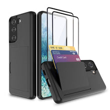 Laden Sie das Bild in den Galerie-Viewer, Armor Protective Card Holder Case for Samsung S21 Plus(5G) With 2-Pack Screen Protectors - Libiyi