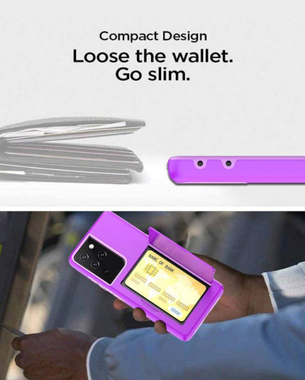 Armor Protective Card Holder Case for Samsung S Series With 2-Pack Screen Protectors - Libiyi