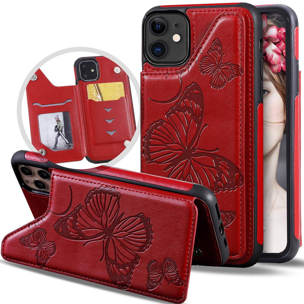New Luxury Embossing Wallet Cover For iPhone 12 Mini-Fast Delivery - Libiyi